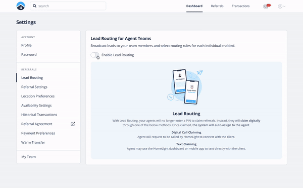 Lead Routing and Broadcast Claiming